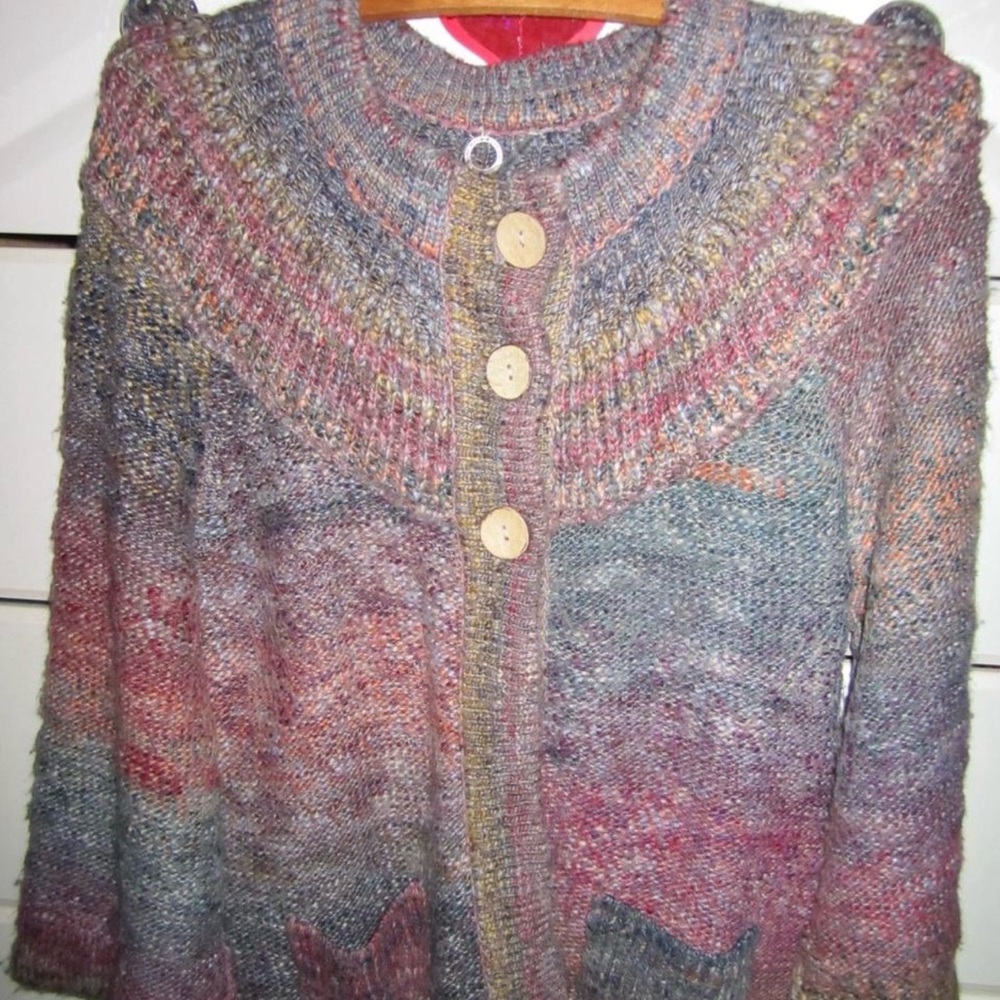 One Girl Who Multicolored Three Top wool sweater